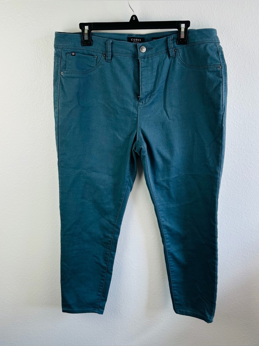 Curve Appeal Gray Blue Cropped Minimalist Jeggings Size 16
